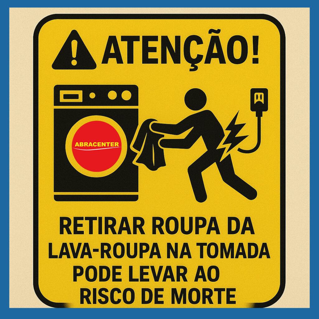 Atenção! Retirar roupa da lava-roupa na tomada pode levar ao risco de morte