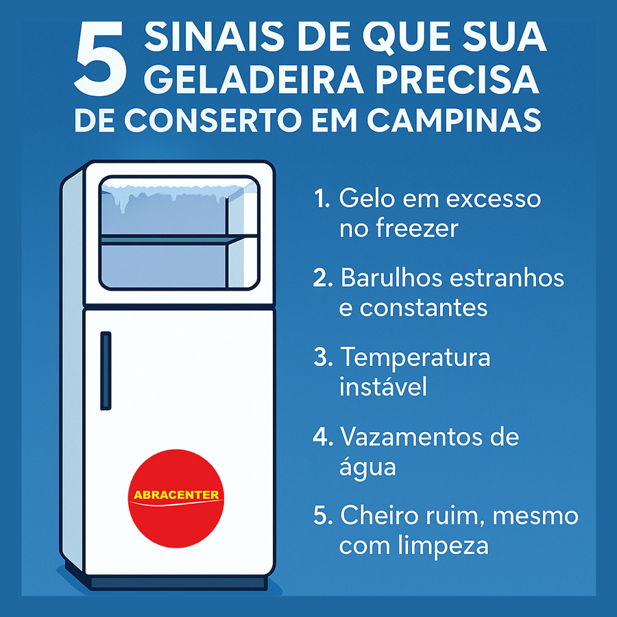 5 Sinais de Que Sua Geladeira Precisa de Conserto em Campinas